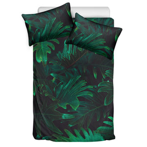 Tropical Fern Leaf Print Duvet Cover Bedding Set