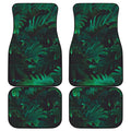 Tropical Fern Leaf Print Front and Back Car Floor Mats