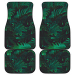 Tropical Fern Leaf Print Front and Back Car Floor Mats