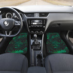 Tropical Fern Leaf Print Front and Back Car Floor Mats