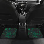 Tropical Fern Leaf Print Front and Back Car Floor Mats