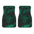 Tropical Fern Leaf Print Front Car Floor Mats