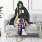 Tropical Fern Leaf Print Hooded Blanket