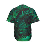 Tropical Fern Leaf Print Men's Baseball Jersey