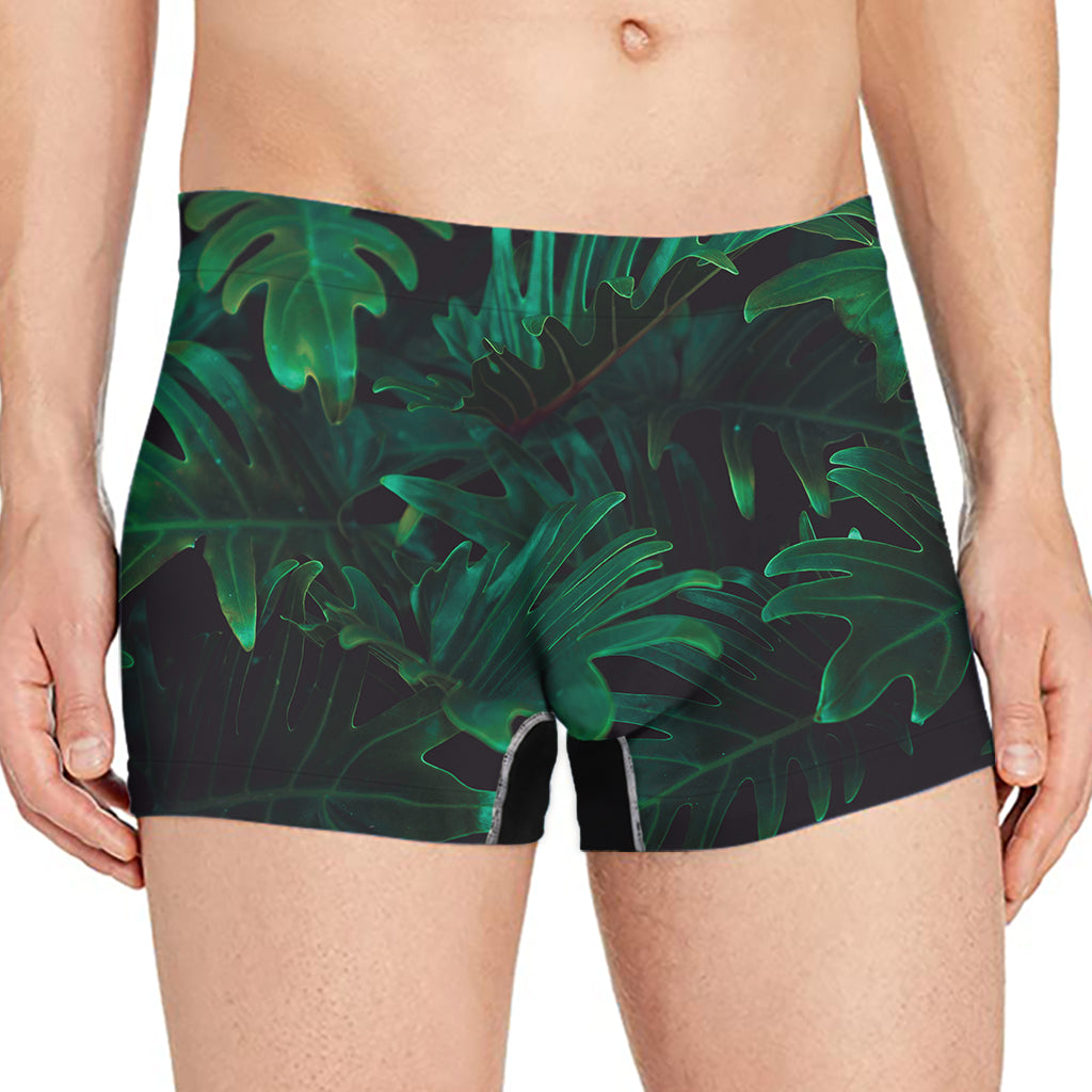 Tropical Fern Leaf Print Men's Boxer Briefs