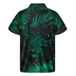 Tropical Fern Leaf Print Men's Short Sleeve Shirt