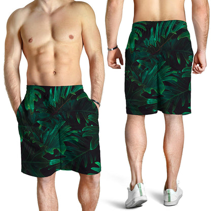 Tropical Fern Leaf Print Men's Shorts