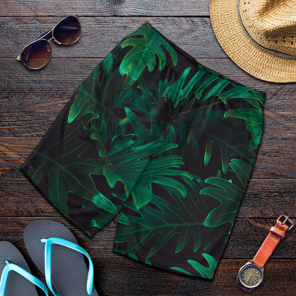 Tropical Fern Leaf Print Men's Shorts