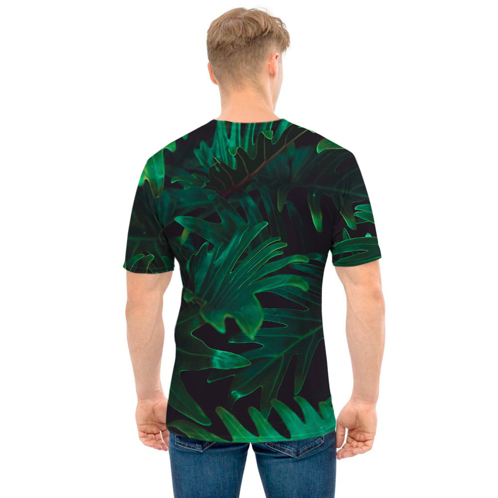 Tropical Fern Leaf Print Men's T-Shirt