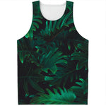 Tropical Fern Leaf Print Men's Tank Top
