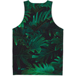Tropical Fern Leaf Print Men's Tank Top