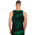 Tropical Fern Leaf Print Men's Tank Top