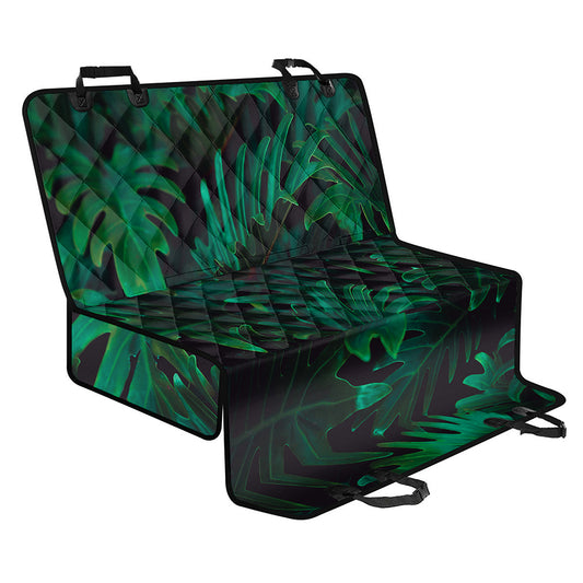 Tropical Fern Leaf Print Pet Car Back Seat Cover