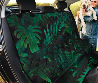 Tropical Fern Leaf Print Pet Car Back Seat Cover