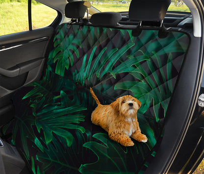 Tropical Fern Leaf Print Pet Car Back Seat Cover