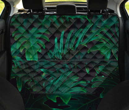Tropical Fern Leaf Print Pet Car Back Seat Cover