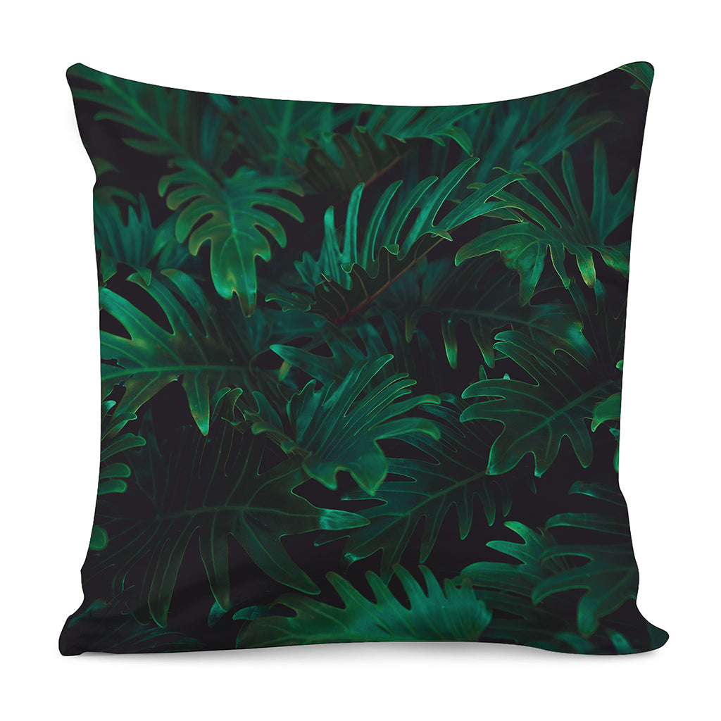 Tropical Fern Leaf Print Pillow Cover