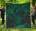 Tropical Fern Leaf Print Quilt