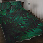 Tropical Fern Leaf Print Quilt Bed Set