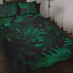 Tropical Fern Leaf Print Quilt Bed Set