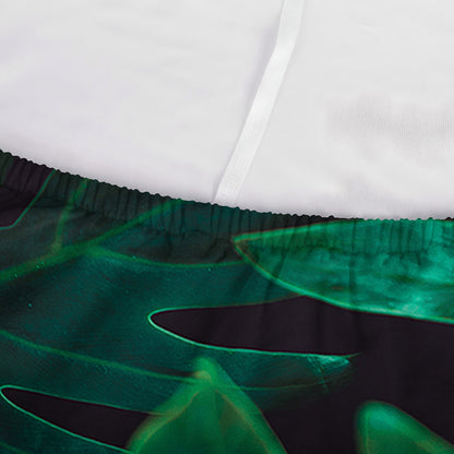 Tropical Fern Leaf Print Sofa Cover