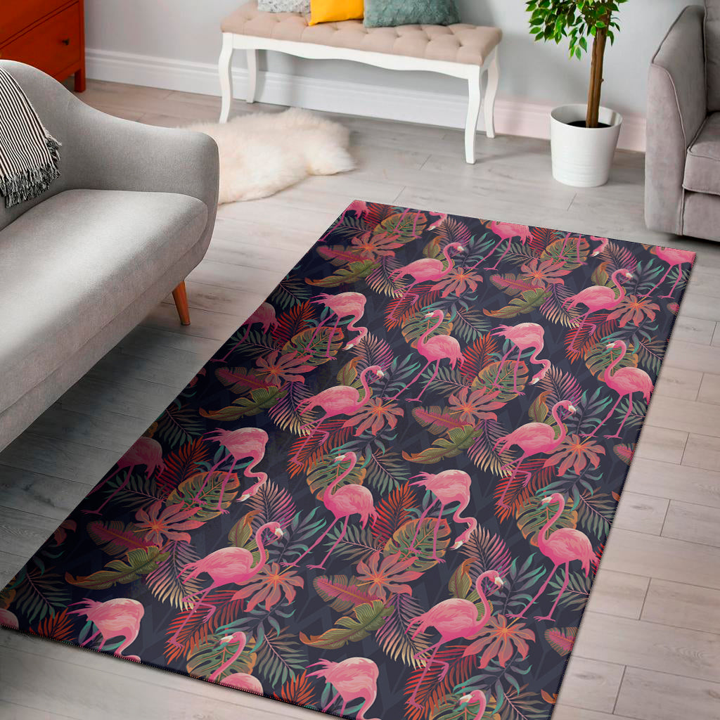 Tropical Flamingo Aloha Pattern Print Area Rug