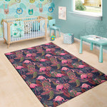 Tropical Flamingo Aloha Pattern Print Area Rug