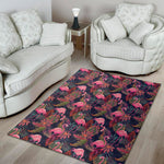 Tropical Flamingo Aloha Pattern Print Area Rug
