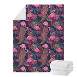 Tropical Flamingo Aloha Pattern Print Blanket