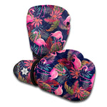 Tropical Flamingo Aloha Pattern Print Boxing Gloves