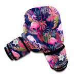 Tropical Flamingo Aloha Pattern Print Boxing Gloves