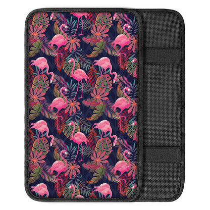 Tropical Flamingo Aloha Pattern Print Car Center Console Cover