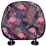 Tropical Flamingo Aloha Pattern Print Car Headrest Covers