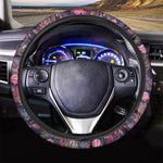Tropical Flamingo Aloha Pattern Print Car Steering Wheel Cover