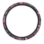 Tropical Flamingo Aloha Pattern Print Car Steering Wheel Cover