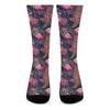Tropical Flamingo Aloha Pattern Print Crew Socks