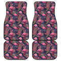 Tropical Flamingo Aloha Pattern Print Front and Back Car Floor Mats