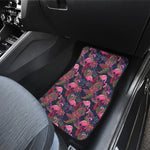 Tropical Flamingo Aloha Pattern Print Front and Back Car Floor Mats