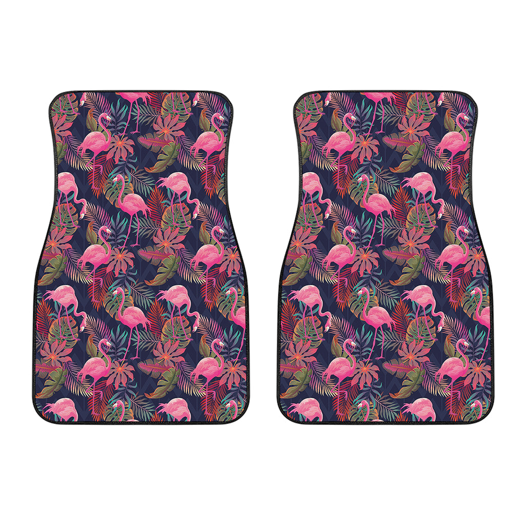 Tropical Flamingo Aloha Pattern Print Front Car Floor Mats
