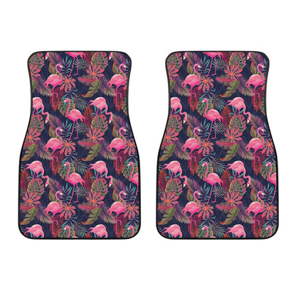 Tropical Flamingo Aloha Pattern Print Front Car Floor Mats