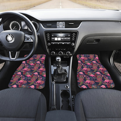Tropical Flamingo Aloha Pattern Print Front Car Floor Mats