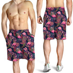 Tropical Flamingo Aloha Pattern Print Men's Shorts