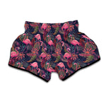 Tropical Flamingo Aloha Pattern Print Muay Thai Boxing Shorts