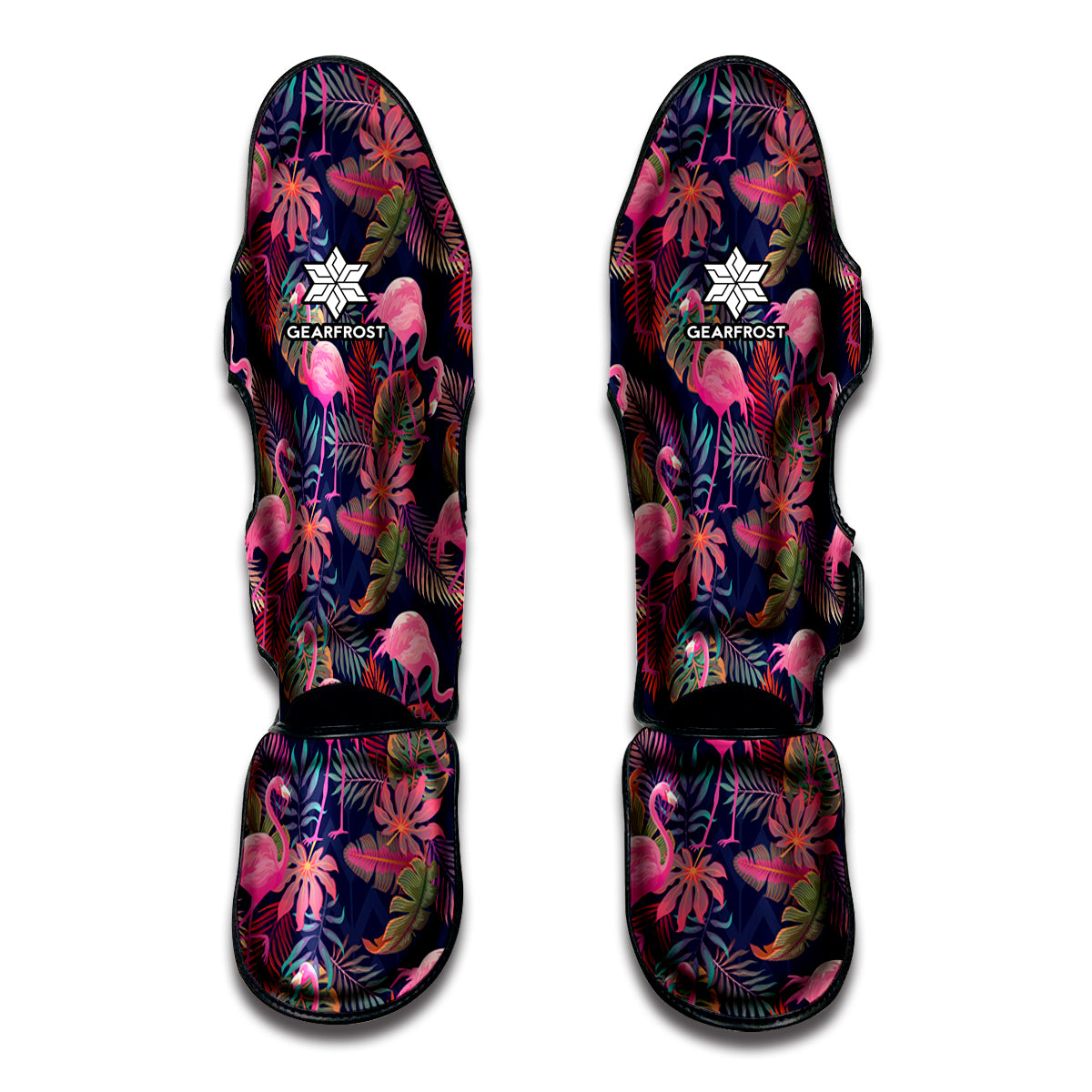 Tropical Flamingo Aloha Pattern Print Muay Thai Shin Guard