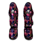 Tropical Flamingo Aloha Pattern Print Muay Thai Shin Guard