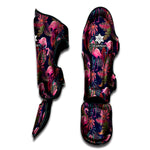 Tropical Flamingo Aloha Pattern Print Muay Thai Shin Guard