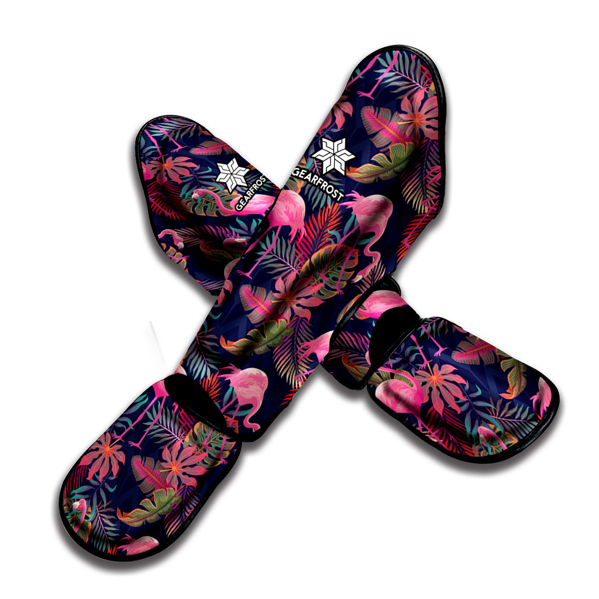 Tropical Flamingo Aloha Pattern Print Muay Thai Shin Guard