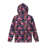 Tropical Flamingo Aloha Pattern Print Pullover Hoodie