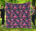 Tropical Flamingo Aloha Pattern Print Quilt