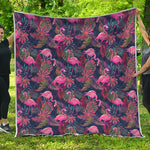 Tropical Flamingo Aloha Pattern Print Quilt